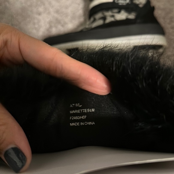 Coach signature Logo Mariette Rabbit Fur snow boots - Picture 6 of 6